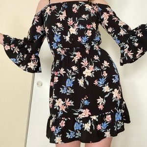Black floral dress